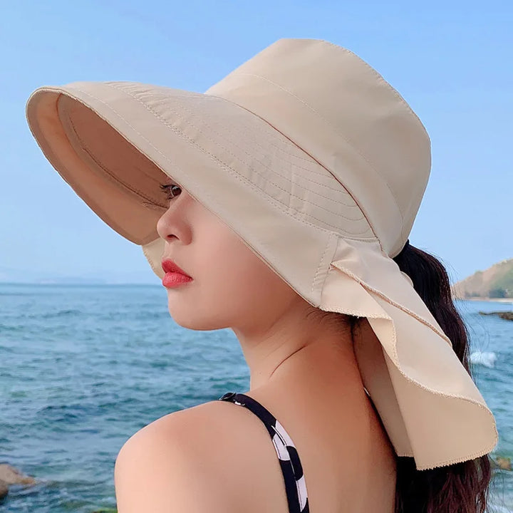 BowLift | SUNNY | Women's Sun Hat for the Sun | Wide Brim UV Neck Protection | Solar Beach Hat Women