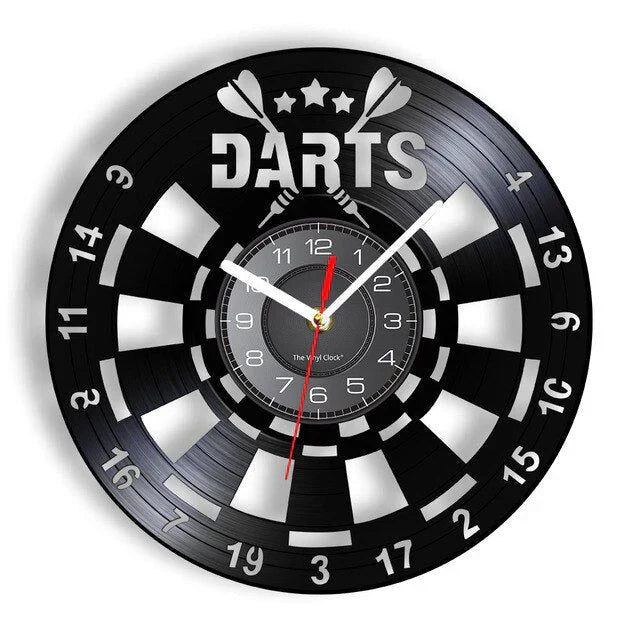 GameTime Vintage Dartboard Wall Clock Bowlift