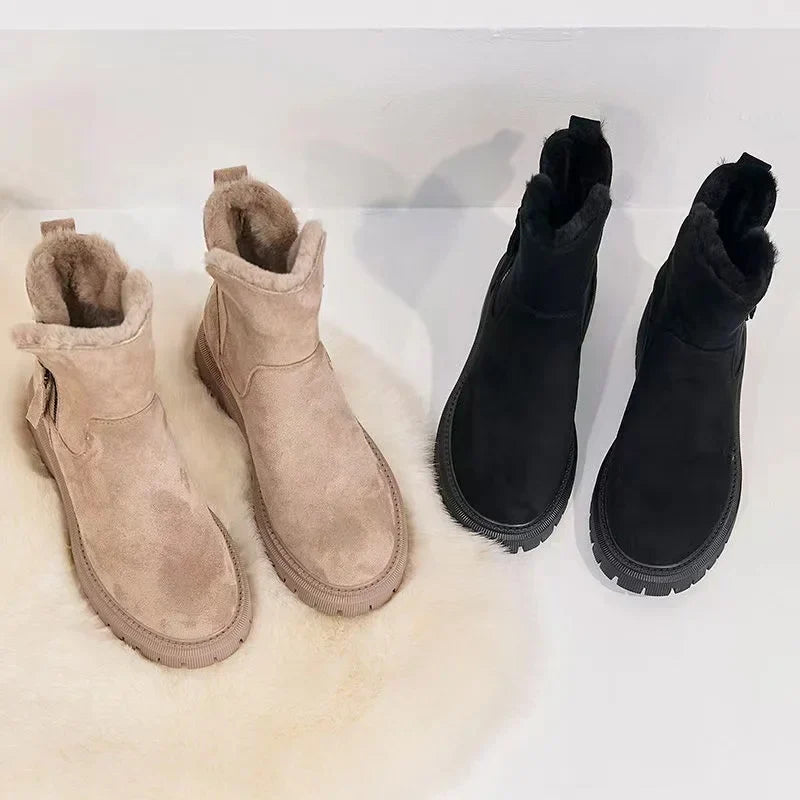BowLift | Warm Ladies Winter Boots – Mid-Calf Boots with Fur Lining and Non-Slip Sole