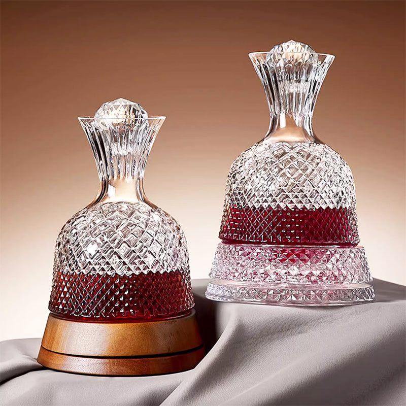 BowLift | High-End Light Luxury Red Wine Glass Set Rotating Decanter Crystal Glass High-Foot Cup Home Wine Glass Wine Set
