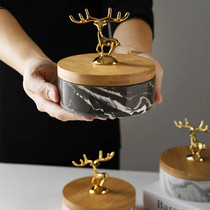 HertGlow Ceramic Ashtray – Stylish deer design for desk and living room | Bowlift