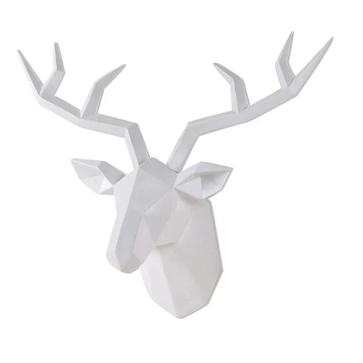 BowLift | Deer Head Sculpture Animal Statue Figures Wall Hanging Creative Moose Art Antlers Statuette for Office Decor Wall Mounting