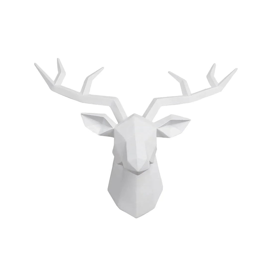 BowLift | Deer Head Sculpture Animal Statue Figures Wall Hanging Creative Moose Art Antlers Statuette for Office Decor Wall Mounting