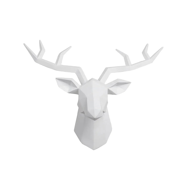 BowLift | Deer Head Sculpture Animal Statue Figures Wall Hanging Creative Moose Art Antlers Statuette for Office Decor Wall Mounting