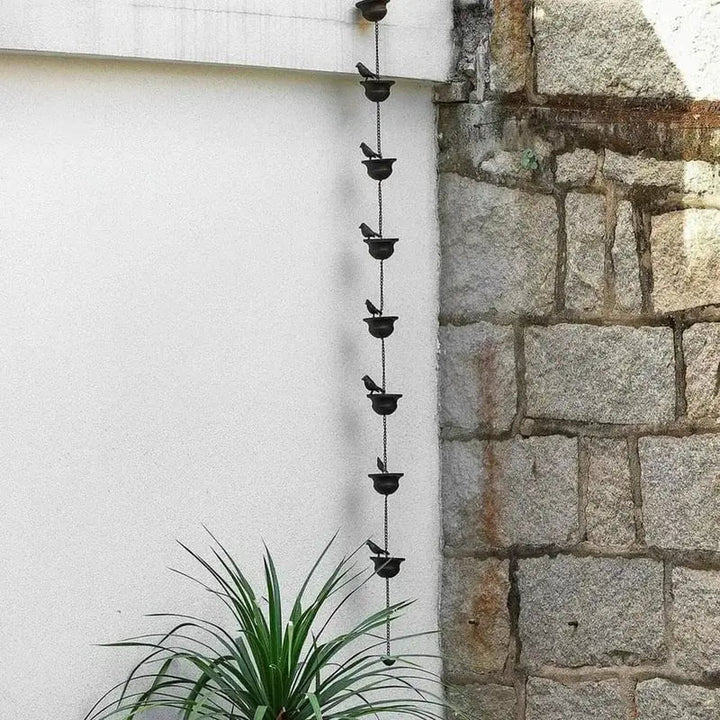 BowLift | Rain chain with bird bath – Attracts birds & makes rainy days beautiful