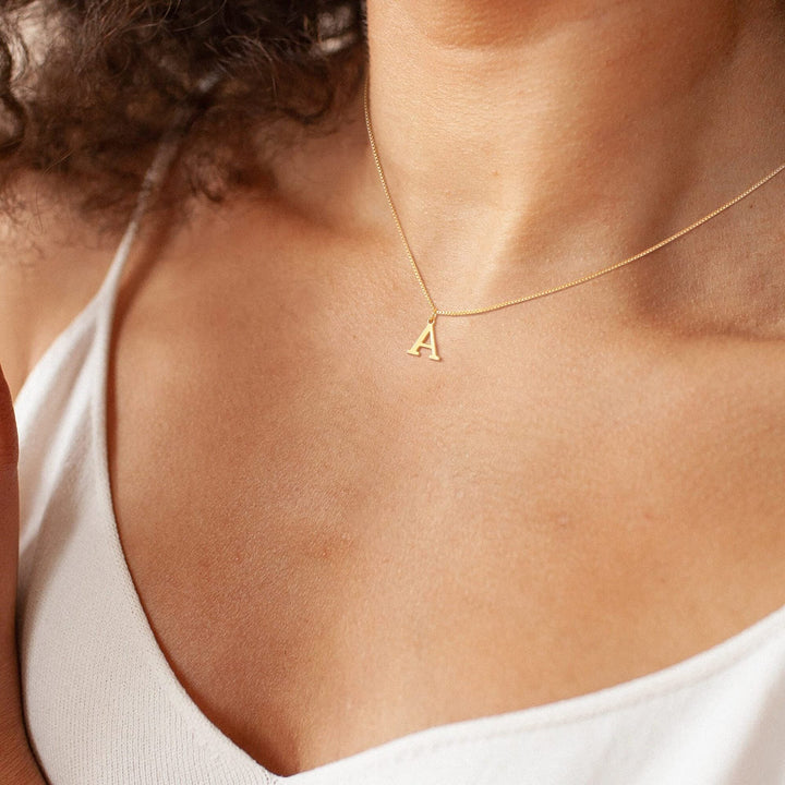 BowLift | 14k Minimal Serif Initial Necklace