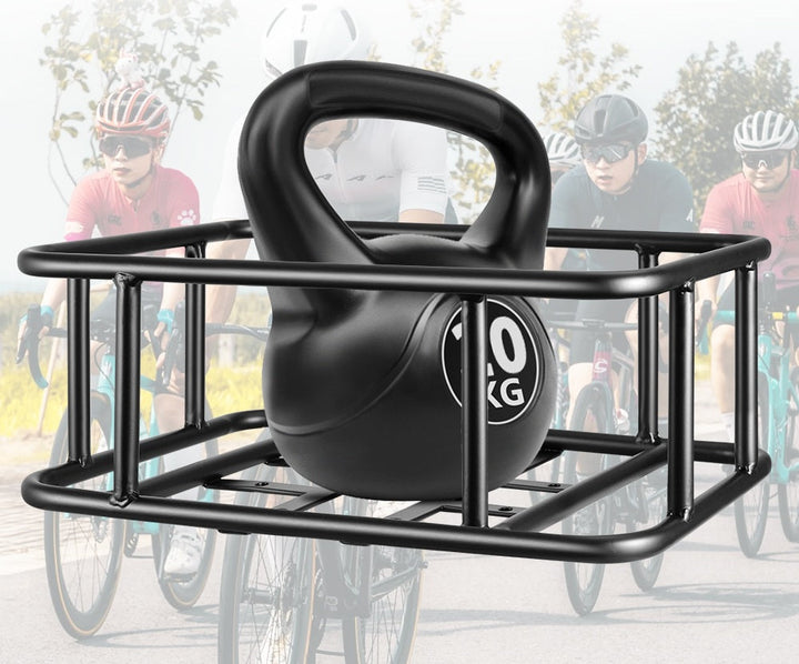 BowLift | Heavy-Duty Rear Bike Basket with Rack – Large Metal Bicycle Carrier for Groceries, Commutes & E-Bikes