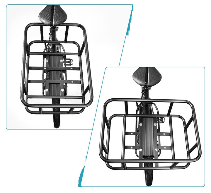 BowLift | Heavy-Duty Rear Bike Basket with Rack – Large Metal Bicycle Carrier for Groceries, Commutes & E-Bikes