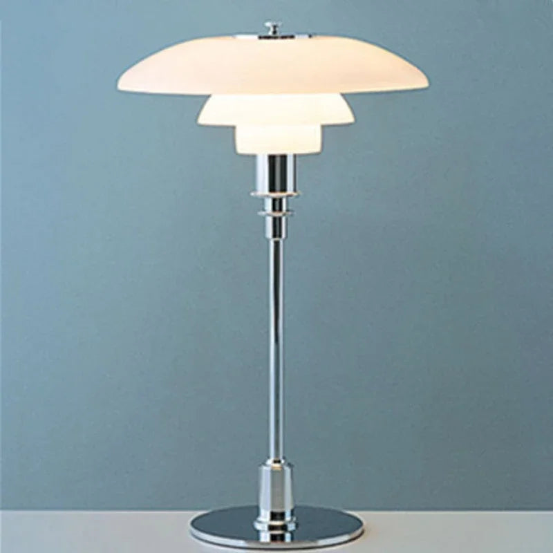 Nordic desk lamp made of glass – Minimalist LED desk light, modern and elegant, ideal for office and living spaces | Bowlift