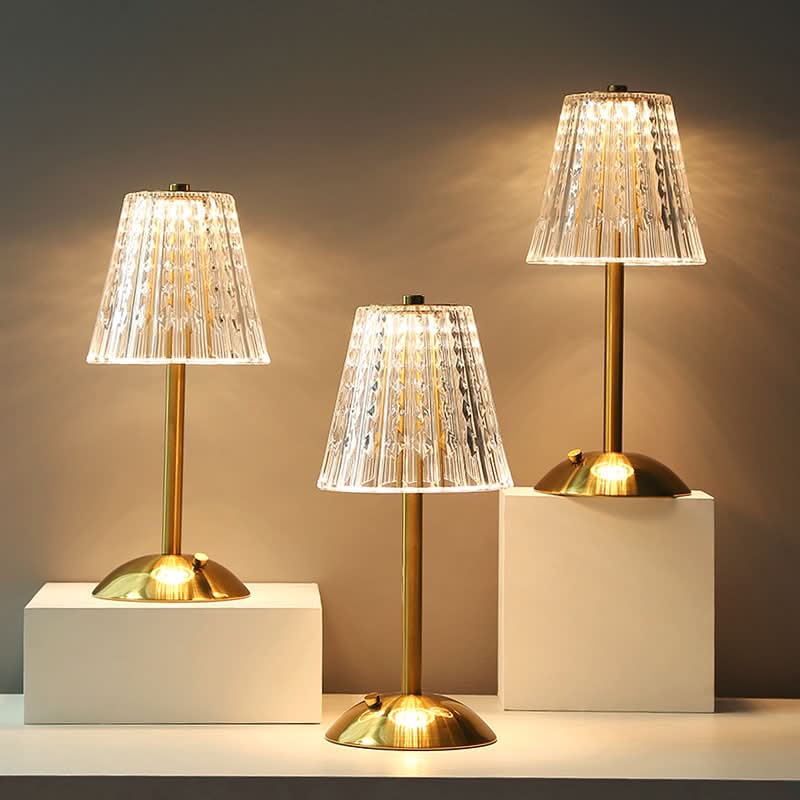 BowLift | Vintage Crystal LED Table Lamp with Adjustable Brightness