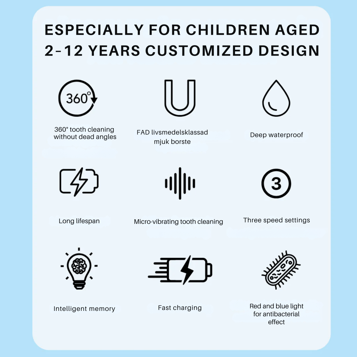 BowLift | Electric Children's Toothbrush with 360° Cleaning