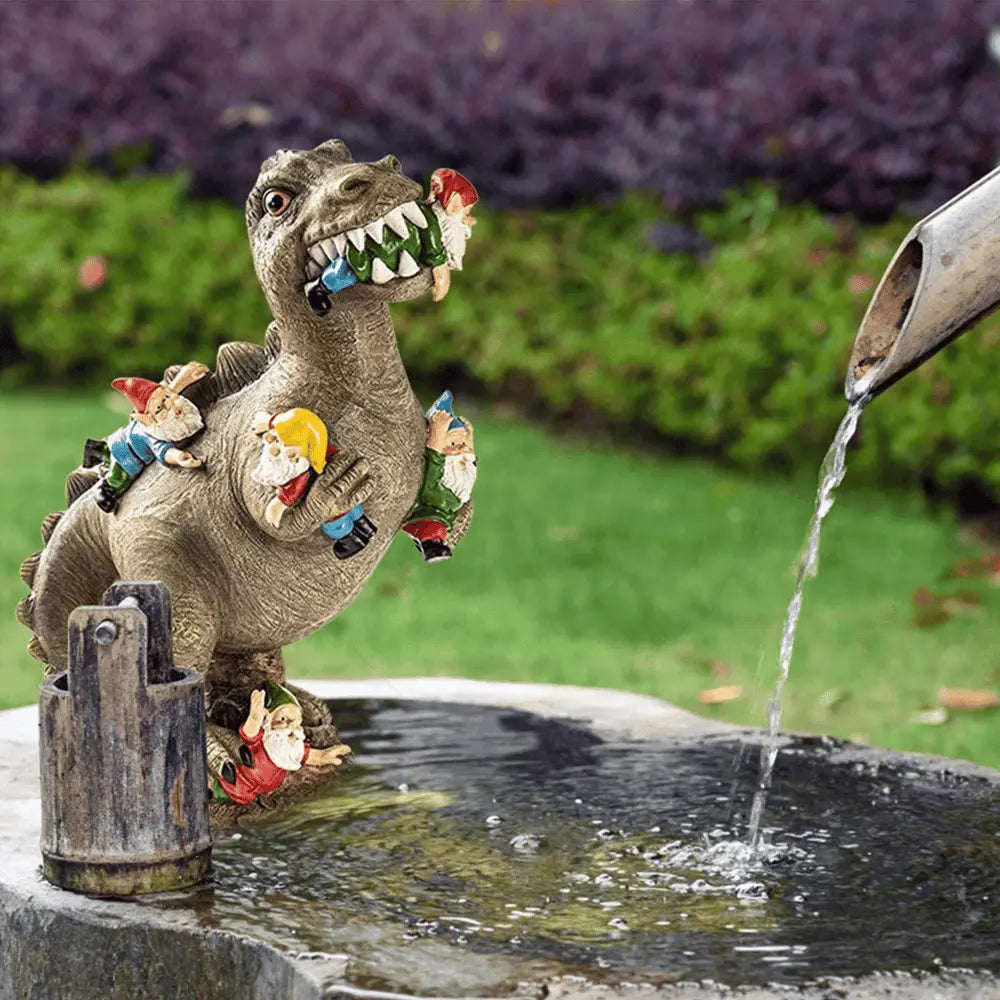 BowLift | Dinosaur Garden Figurine – Funny & Unique Gnome Eater