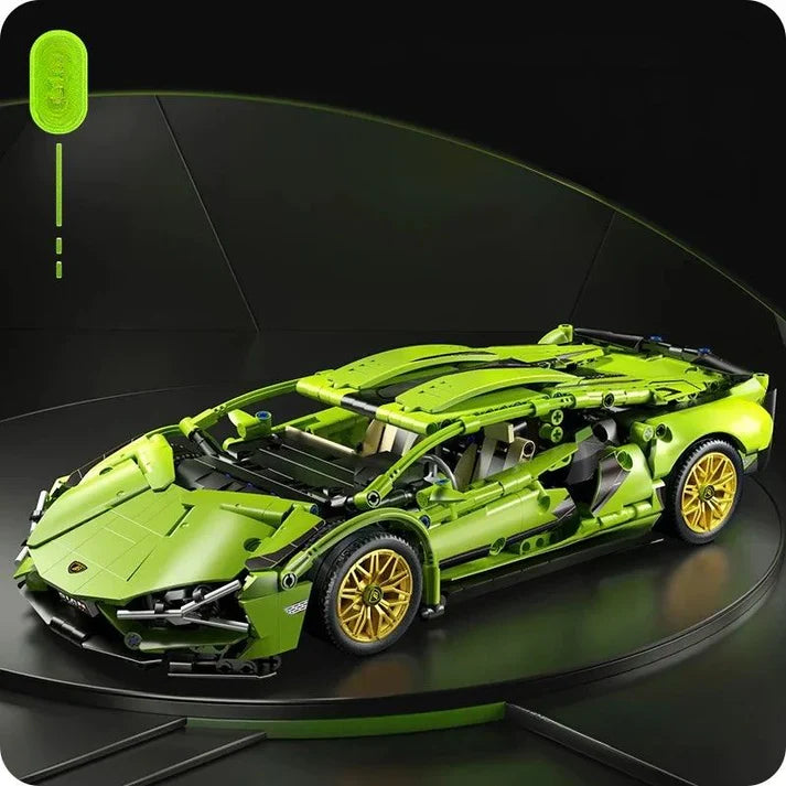 BowLift | Racing Supercar Building Blocks | 1280 Pieces, Wireless Control & Realistic 1:14 Scale Model for Kids and Adults