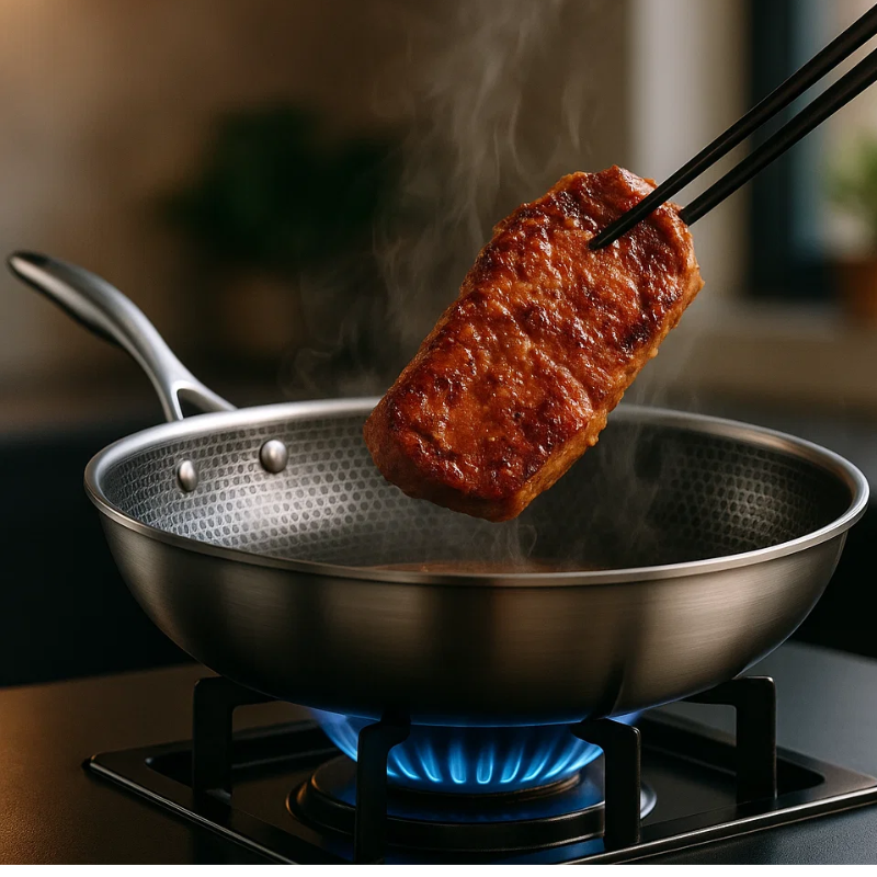 BowLift | Stainless Steel Non-Stick Frying Pan | Durable, Ergonomic Design & Compatible with All Cooktops for Everyday Cooking