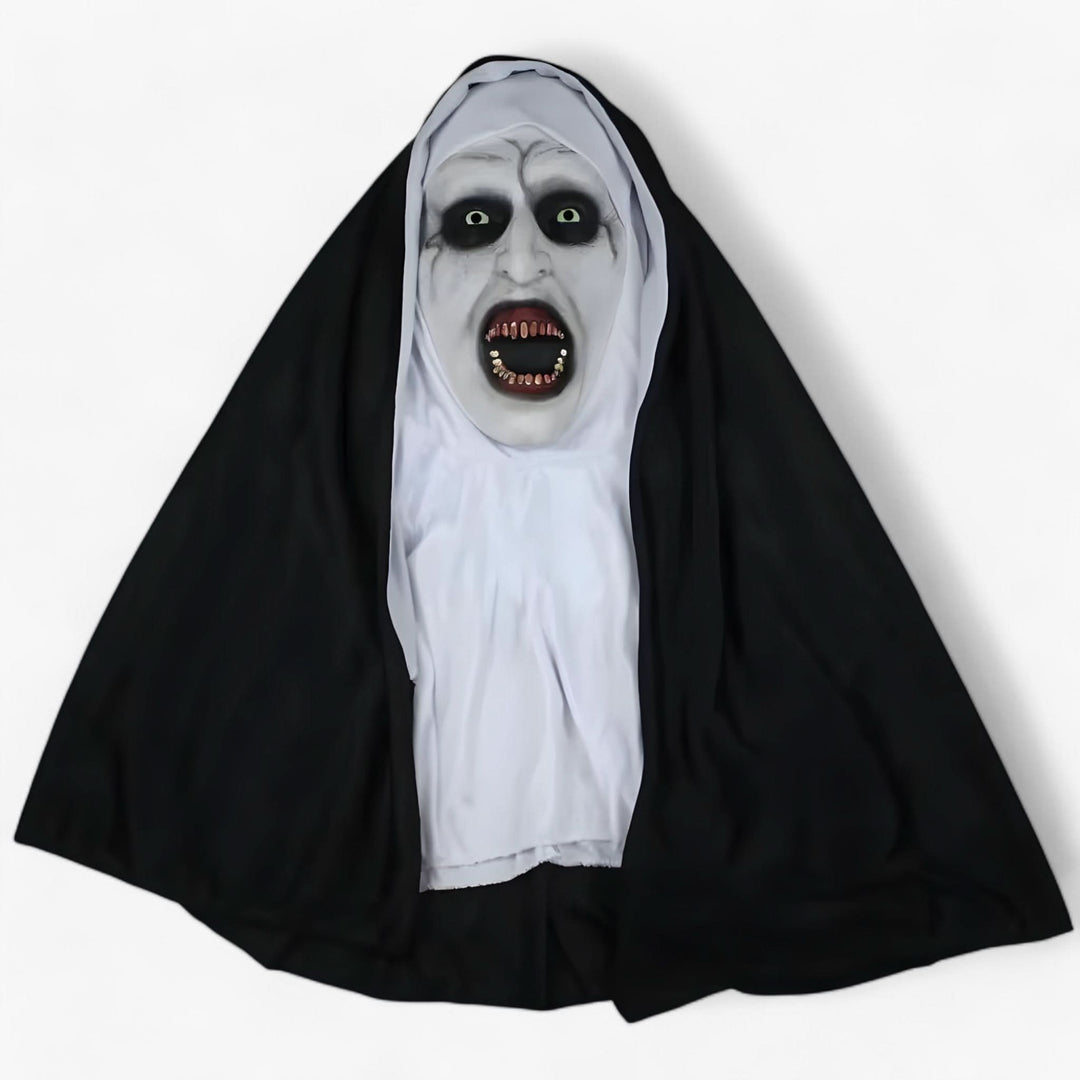 BowLift | Raven | LED Nun Mask - Spooky Halloween Look
