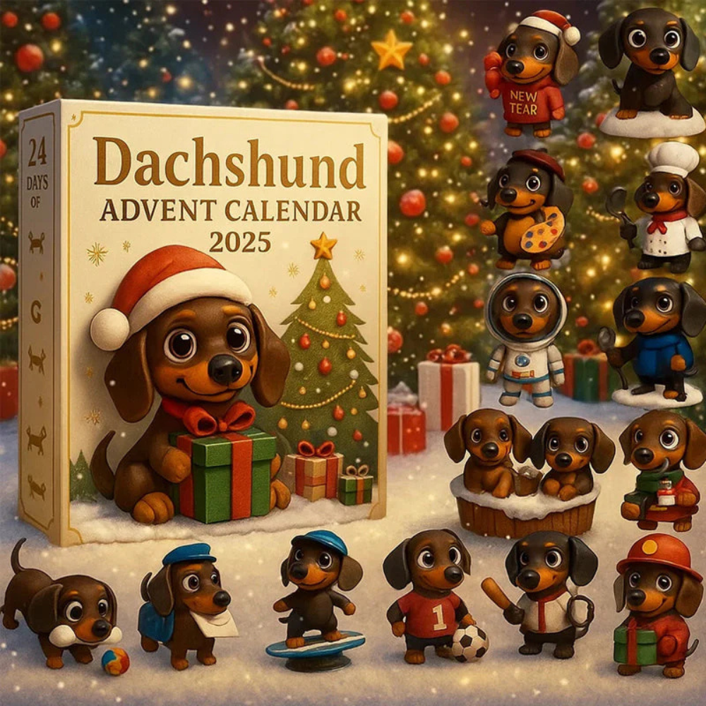BowLift | Dog Advent Calendar Christmas Gift Collectible Figurines Set