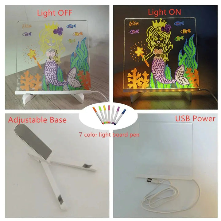 BowLift | DoodleGlow LED Drawing Board – Illuminated Artworks for Children