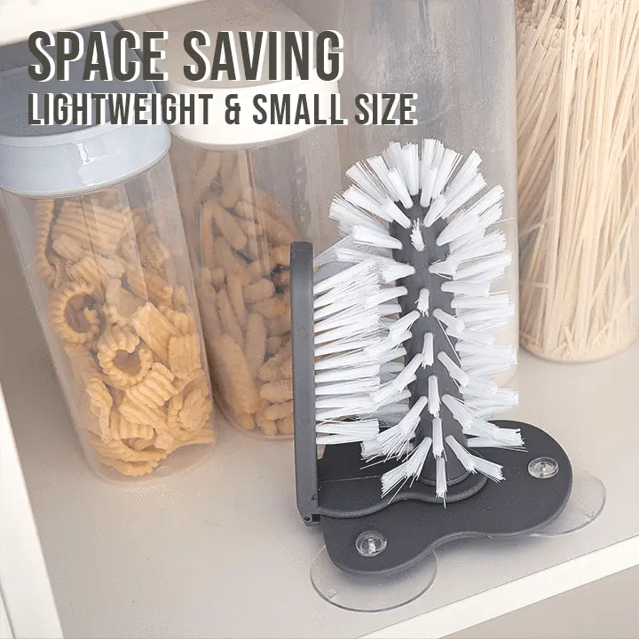 BowLift | Double-sided cup cleaning brush with suction cups for quick and easy rinsing