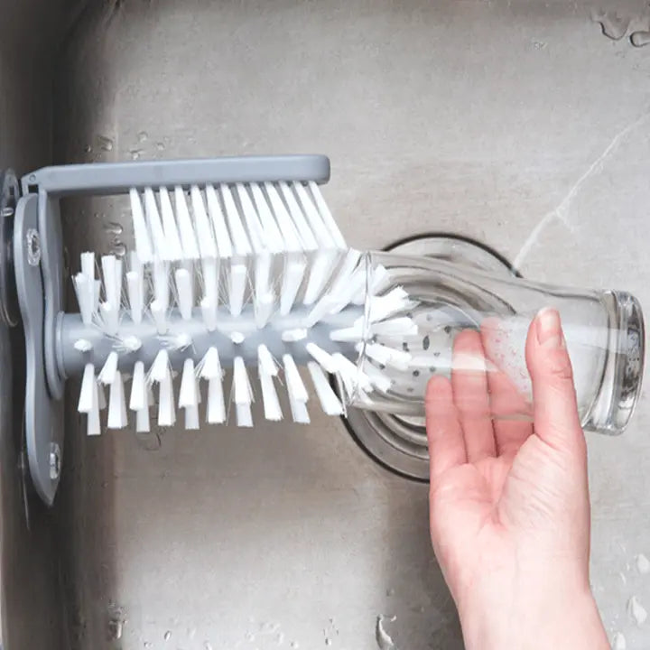 BowLift | Double-sided cup cleaning brush with suction cups for quick and easy rinsing