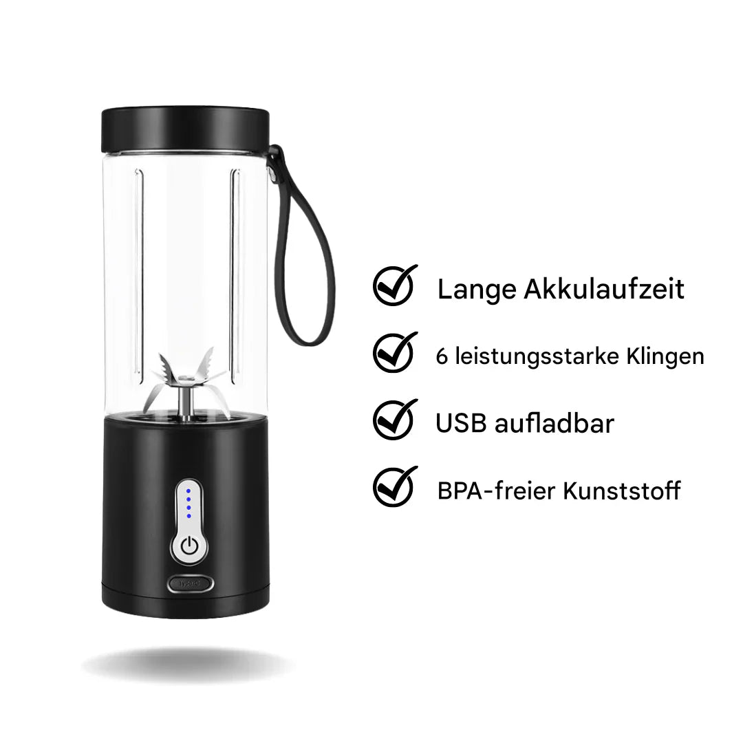 BowLift | Portable Smoothie Maker with 6 Powerful Blades – Compact Blender for On-the-Go