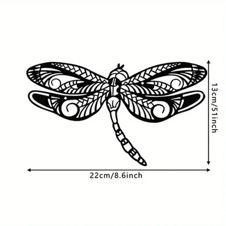 Dragonflies Iron Art Wall Art 3D Metal Sculptured Wall Decoration For Living Room Dining Room Creative Nordic Home Decor | Bowlift