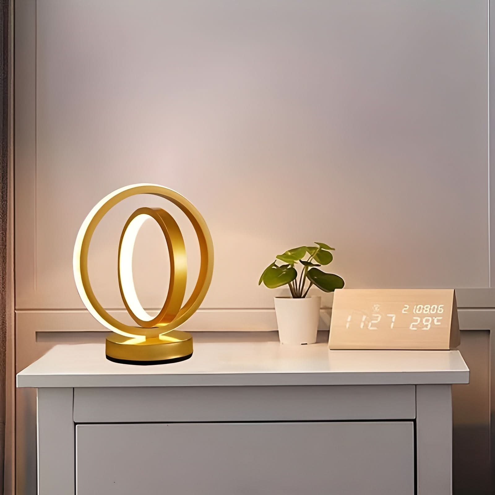 BowLift | Modern Dimmable Table Lamp – Stylish Metal Design with USB Power