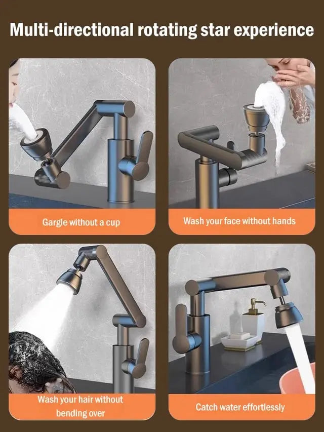 BowLift | Redatable 1080° Faucet – Robot Arm Design & 2 Spray Types