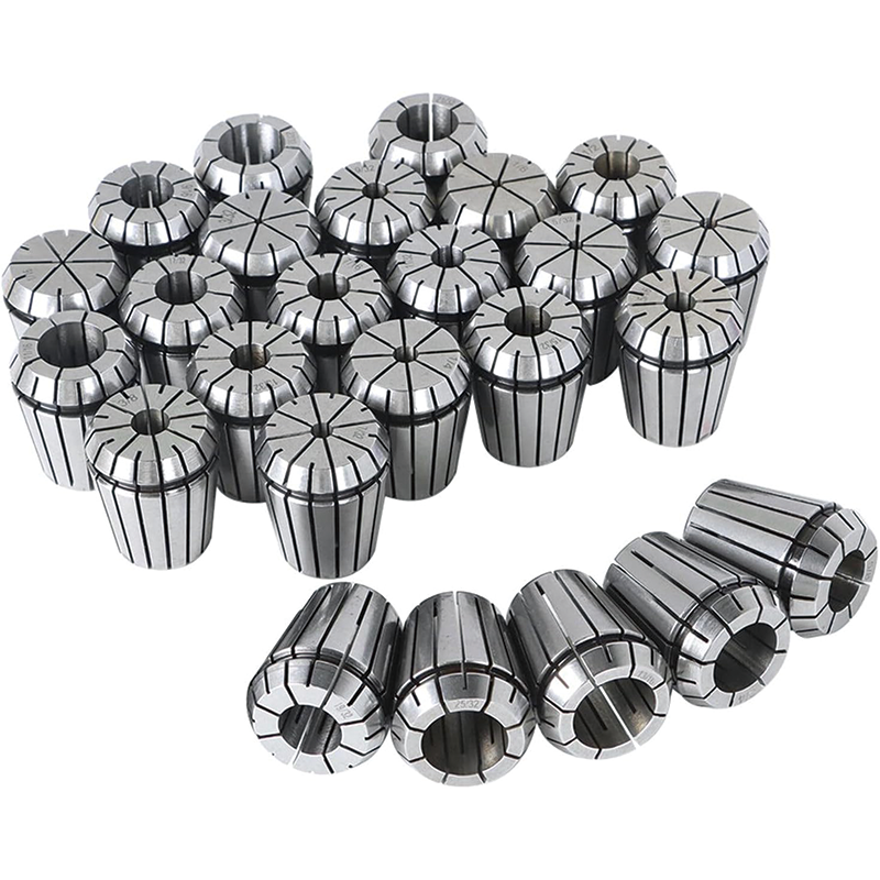 BowLift | ER32 Collet Chuck Spring Collet Set, 25Pcs CNC Engraving Milling Lathe Chuck Tool, 1/16''-13/16'' TIR Lathe Chuck Tool for CNC Engraving Machine Milling Lathe Tool Drill Press