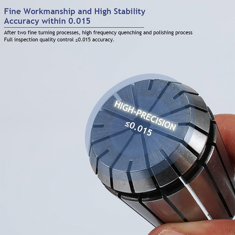 BowLift | ER32 Spring Collet Set, CNC Engraving Milling Lathe Chuck Tool 1/32''-13/16'' for CNC Engraving Machine Milling Lathe Tool Drill Press, 26PCS