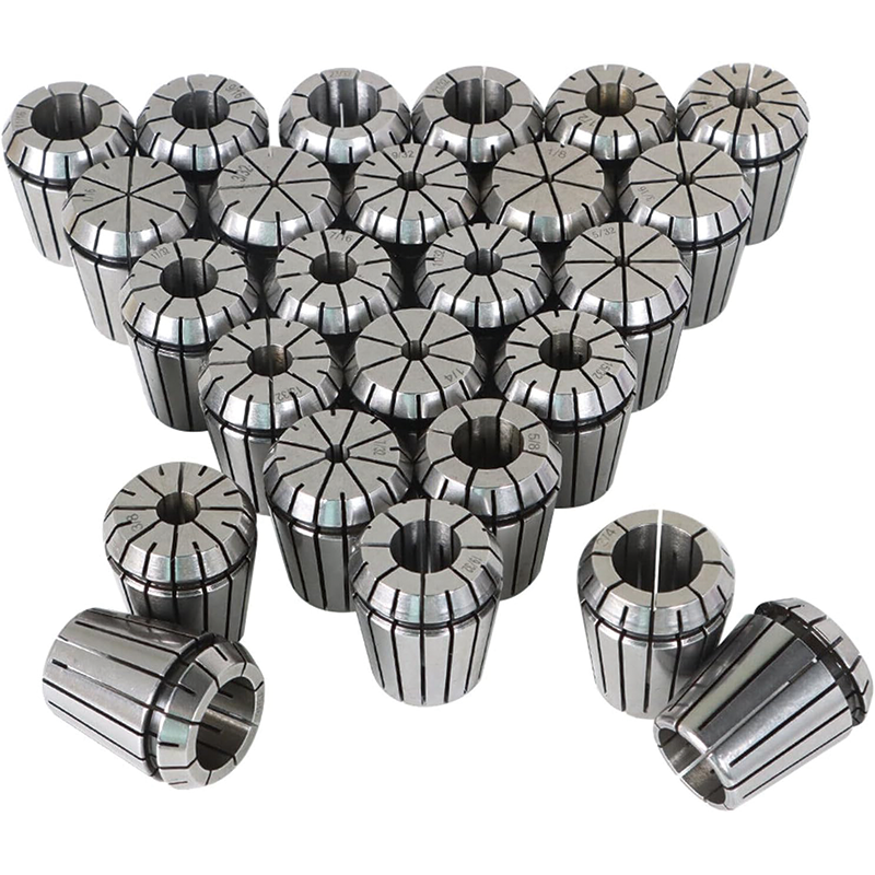 BowLift | ER32 Collet Chuck Spring Collet Set, 25Pcs CNC Engraving Milling Lathe Chuck Tool, 1/16''-13/16'' TIR Lathe Chuck Tool for CNC Engraving Machine Milling Lathe Tool Drill Press