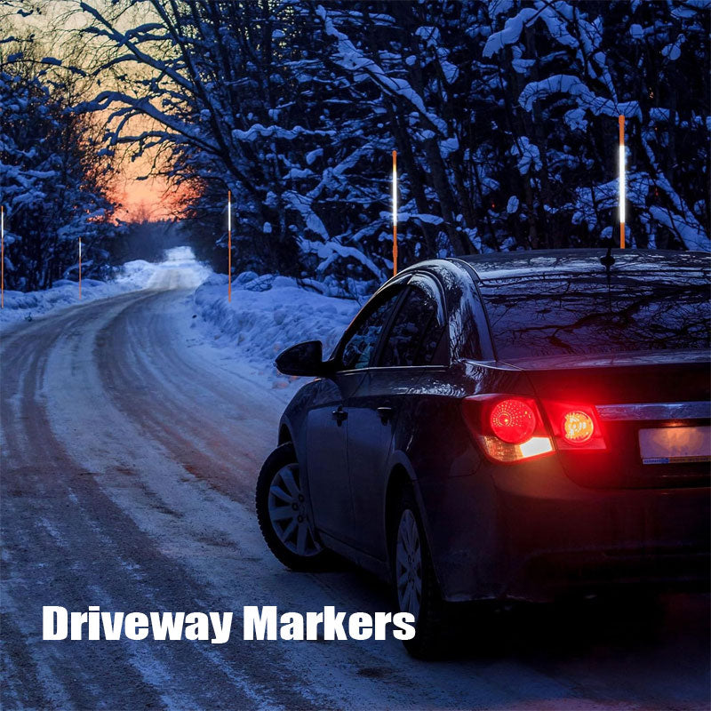 BowLift | Lane Markers With Reflective Tape, 5/16" Diameter Fiberglass, For Parking Lots, Roads, Sidewalks (80 pcs)