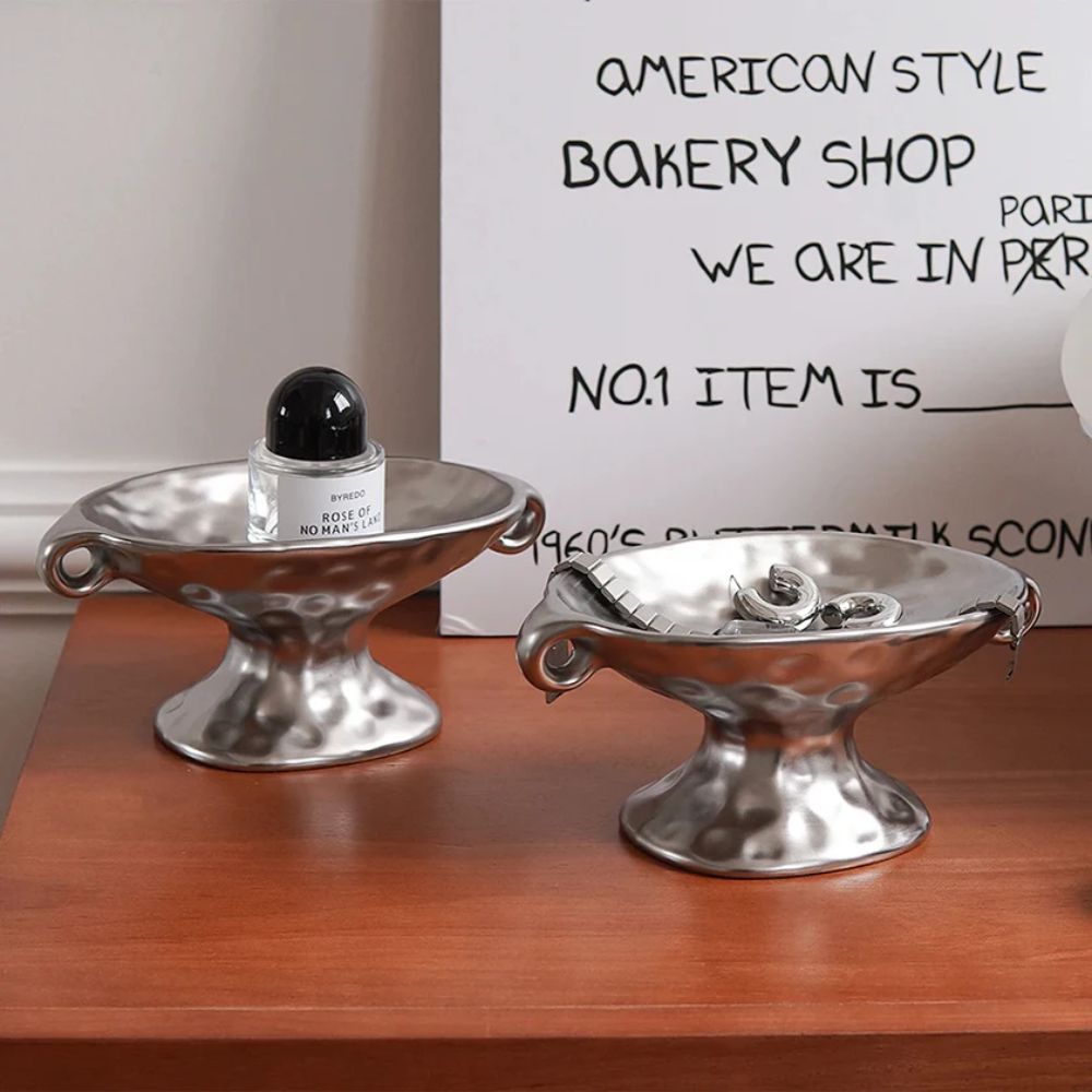 BowLift | Dual-Ear Ceramic Oval Organizer