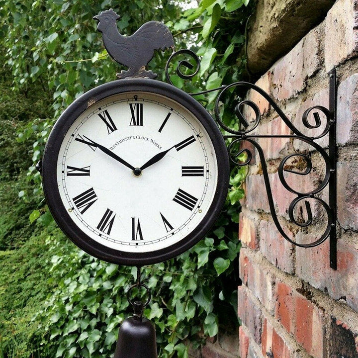 BowLift | Retro Double-Sided Black Wall Clock