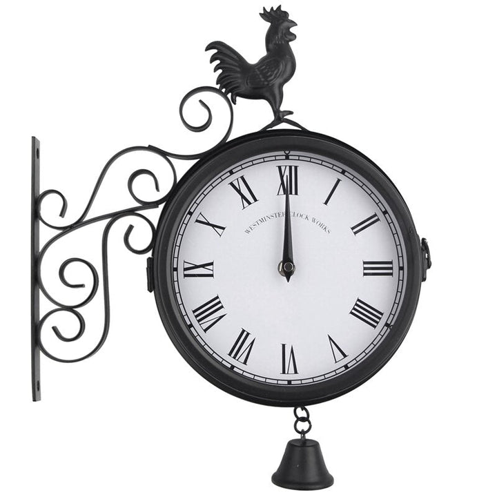 BowLift | Retro Double-Sided Black Wall Clock