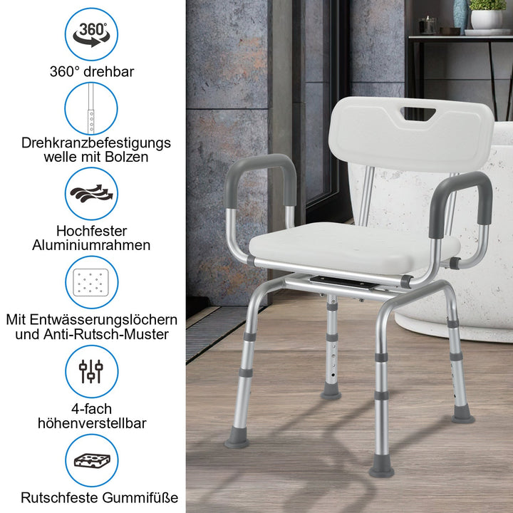 Shower chair Shower stool 360°rotatable | Bowlift