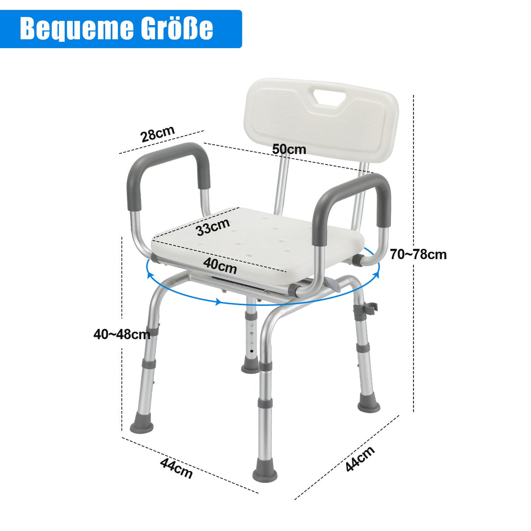 Shower chair Shower stool 360°rotatable | Bowlift