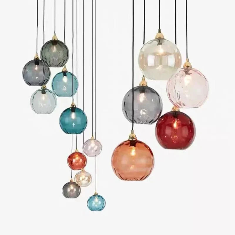 BowLift | Glasora Pendant Light - Transparent Glass Ball with LED Lighting