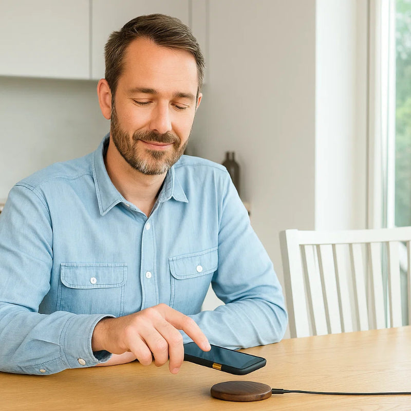 BowLift | Qi Fast Charger with Natural Bamboo Design