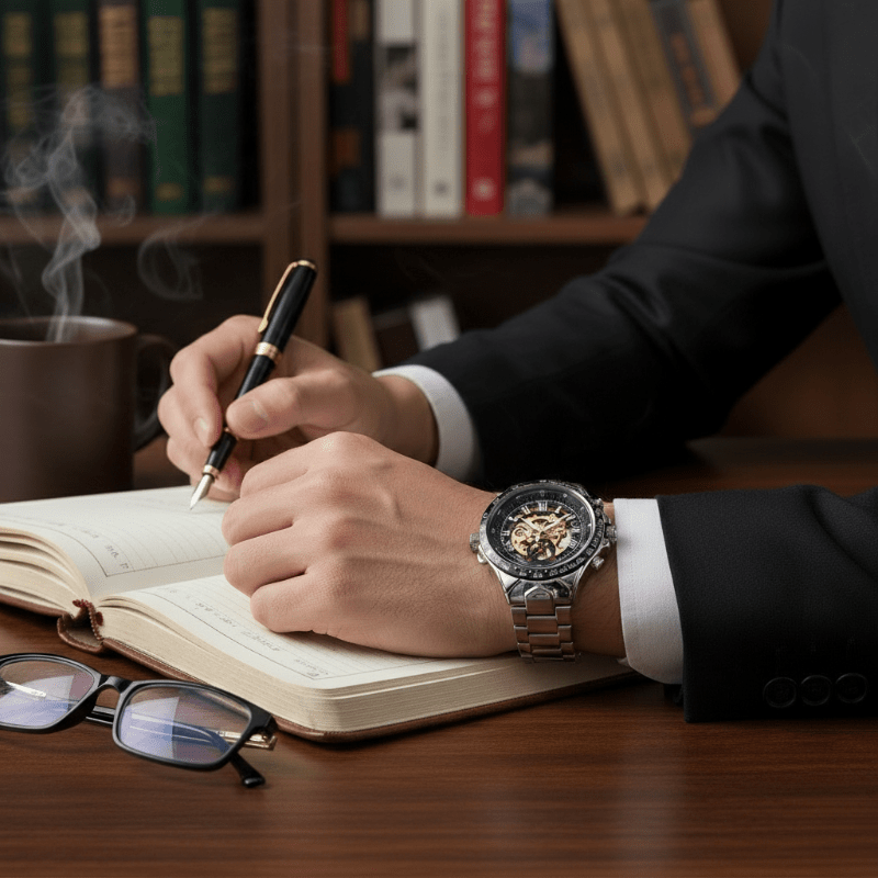 BowLift | Luxurious Mechanical Watch with Golden Shine
