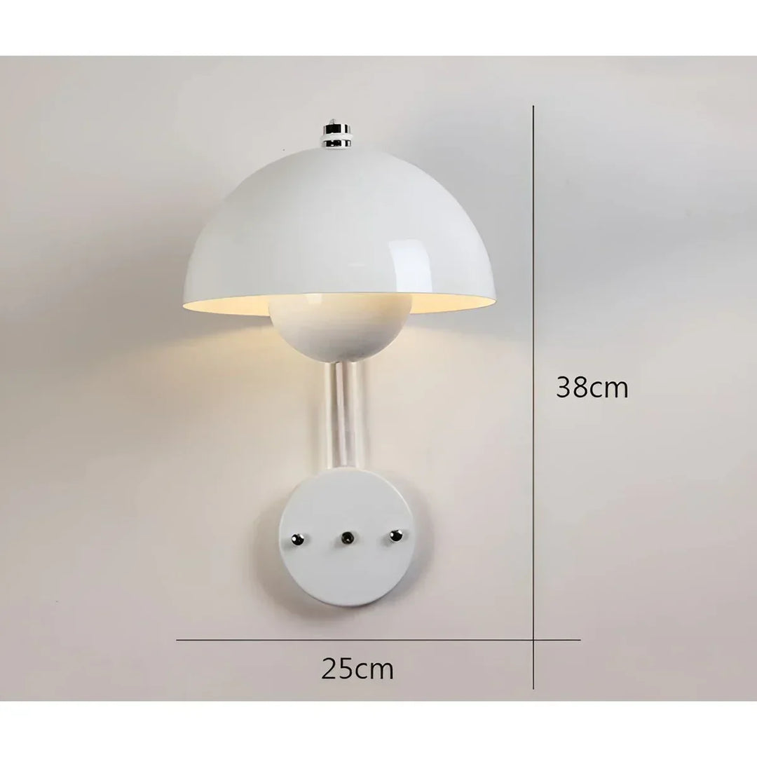BudLume - Mushroom Light Cozy Scandinavian Wall Lamp Bowlift