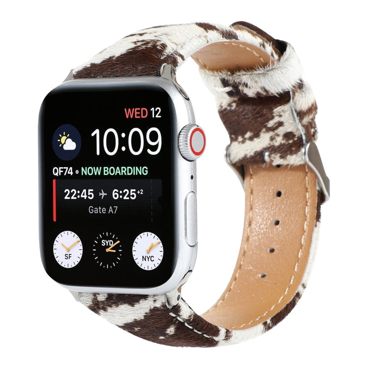 BowLift | Frerndorf | Horsehair Fluffy Leopard Pattern Leather Watch Band for Apple Watch Series 9&8&7 41mm / SE 3&SE 2&6&SE&5&4 40mm / 3&2&1 38mm(1)
