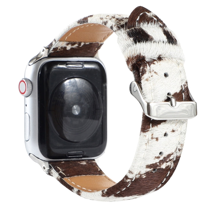 BowLift | Frerndorf | Horsehair Fluffy Leopard Pattern Leather Watch Band for Apple Watch Series 9&8&7 41mm / SE 3&SE 2&6&SE&5&4 40mm / 3&2&1 38mm(1)