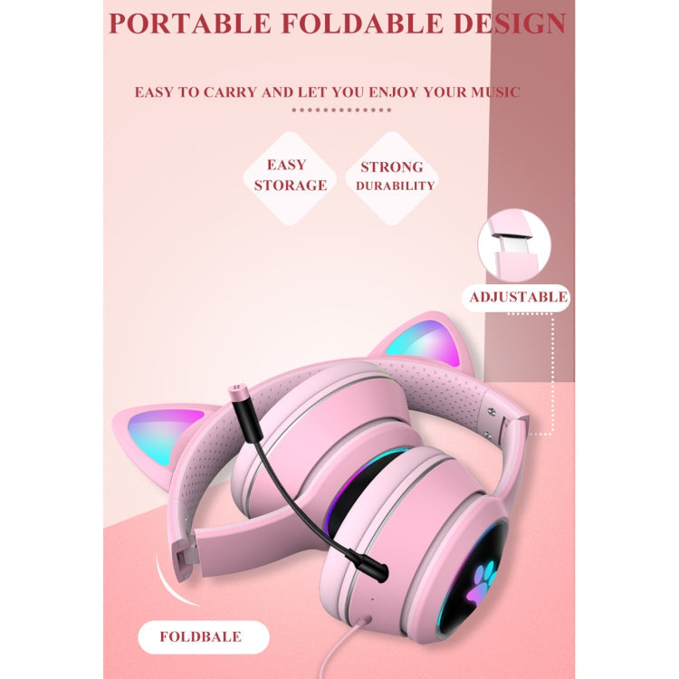 Gaming Headset Cat Ear LED Lighting USB 3.5mm | Bowlift