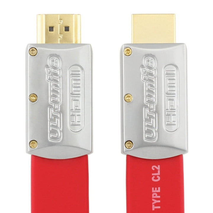 BowLift | ULT-unite 4K Ultra HD gold-plated HDMI to HDMI flat cable, cable length: 8m (Red)
