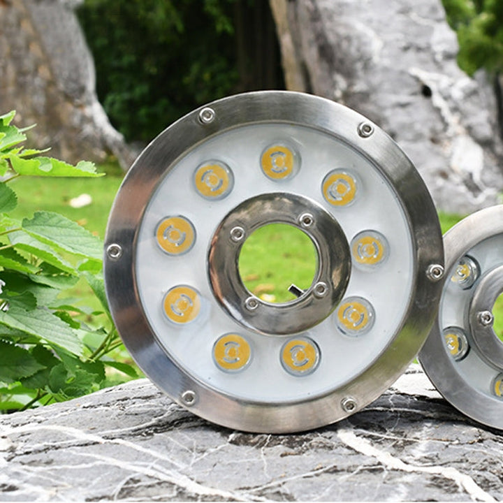 BowLift | 6W Landscape Color Changing Ring LED Aluminum Alloy Underwater Fountain Light (Color Changing)