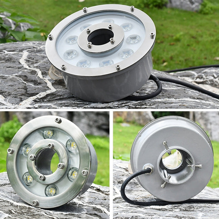 BowLift | 6W Landscape Color Changing Ring LED Aluminum Alloy Underwater Fountain Light (Color Changing)