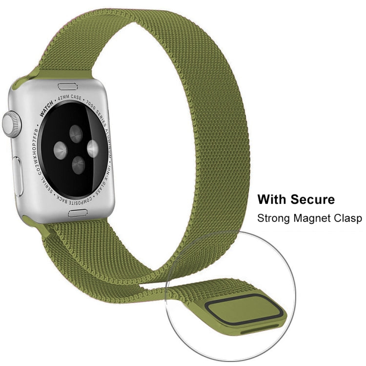 BowLift | Frerndorf | Milanese stainless steel watch strap for Apple Watch Series 9&8&7 41mm / SE 3&SE 2&6&SE&5&4 40mm / 3&2&1 38mm (Brown)