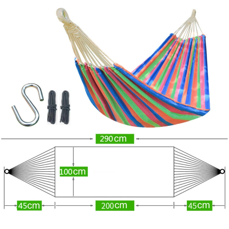 BowLift | Outdoor Double Thick Canvas Hammock Indoor Swing with Removable Curved Bar, Size: 200x100cm (Dark Blue)