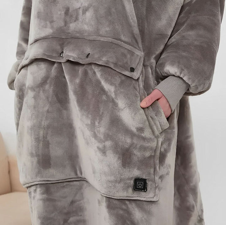 BowLift | USB-heated blanket hoodie with fused warmth