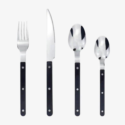 BowLift | 4-Piece Stainless Steel Flatware Set with Engraved Design